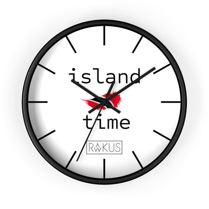 Island Time Wall Clock - Trini 2 d Bone