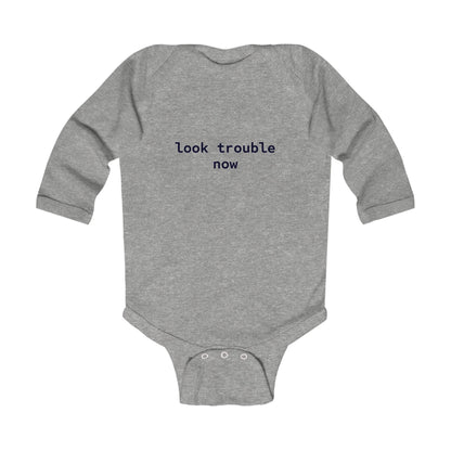 Look Trouble Long Sleeve Bodysuit