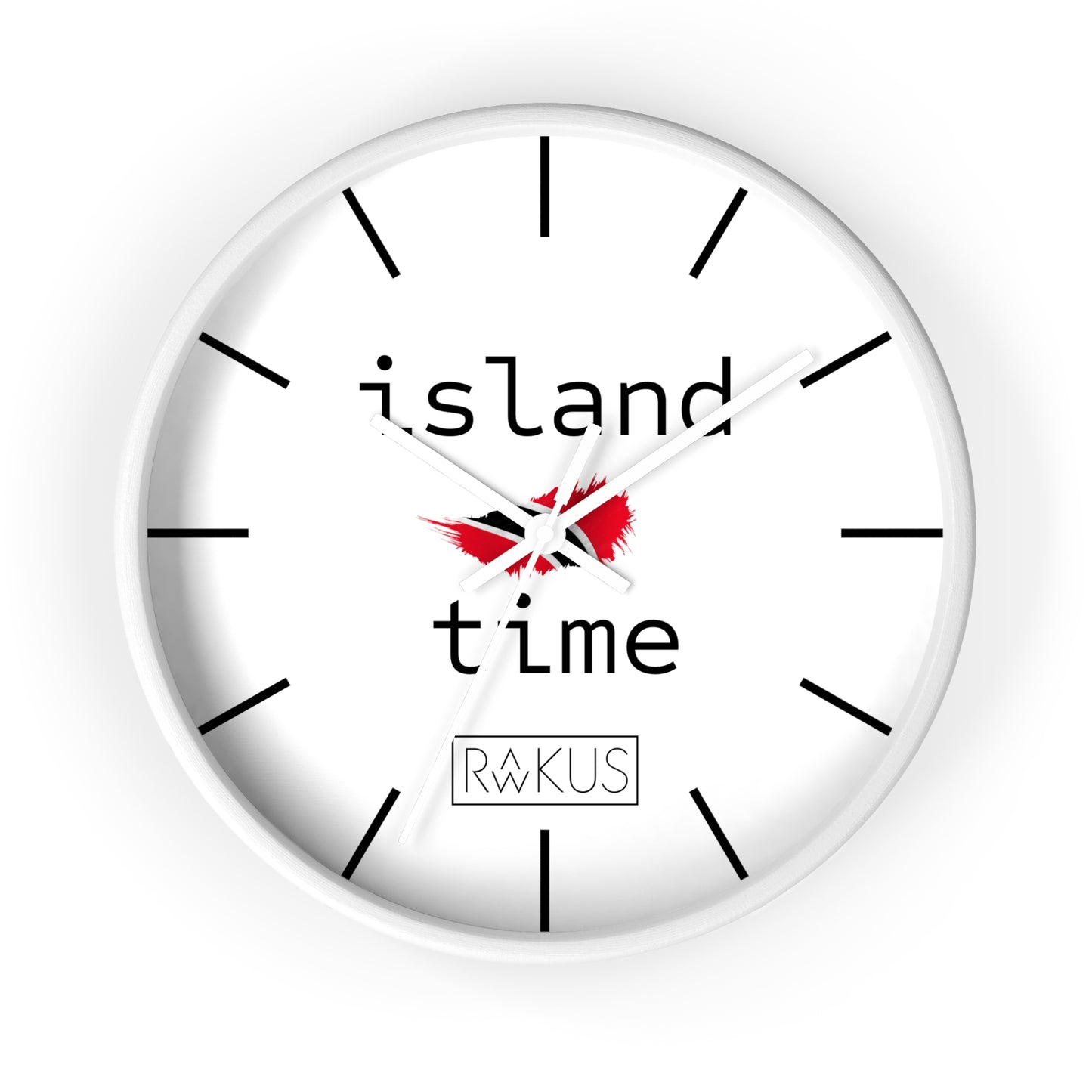 Island Time Wall Clock - Trini 2 d Bone