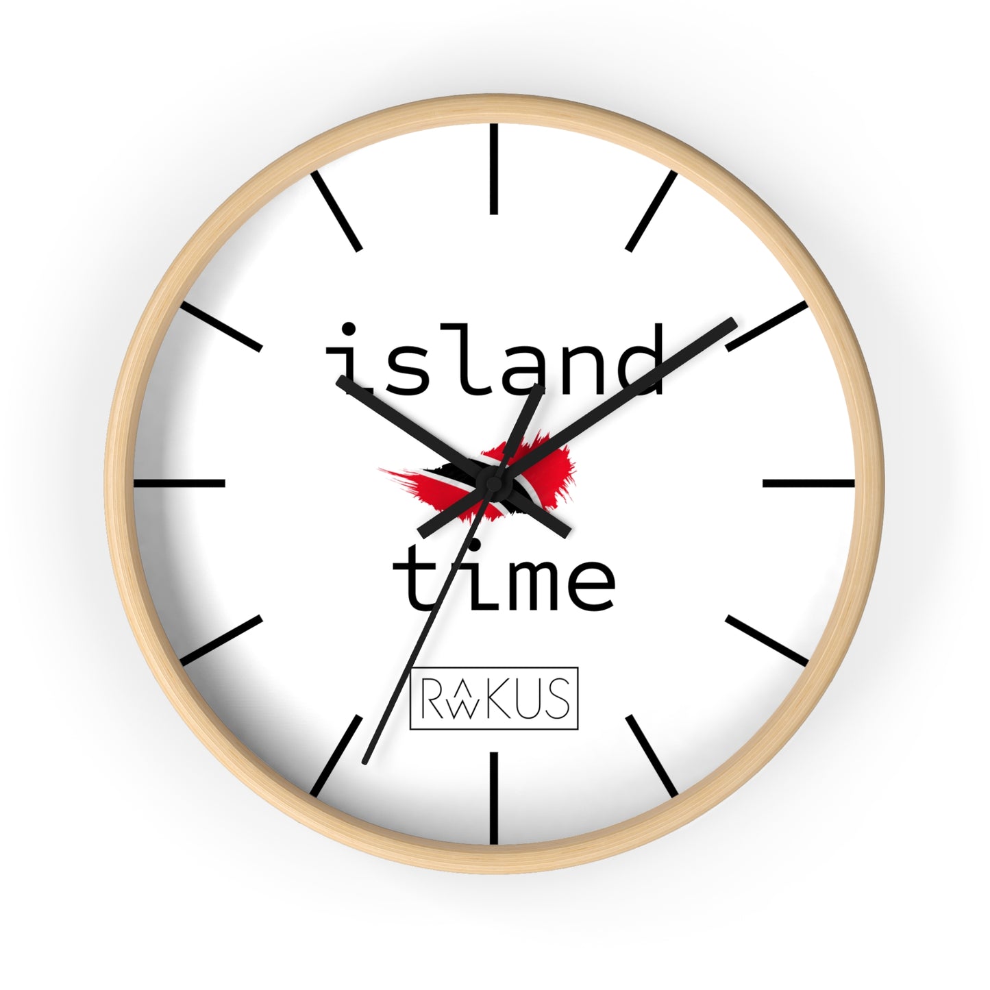 Island Time Wall Clock - Trini 2 d Bone