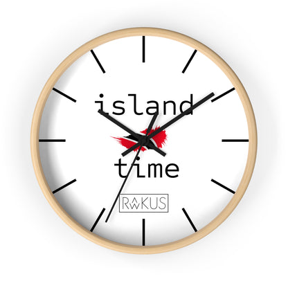 Island Time Wall Clock - Trini 2 d Bone