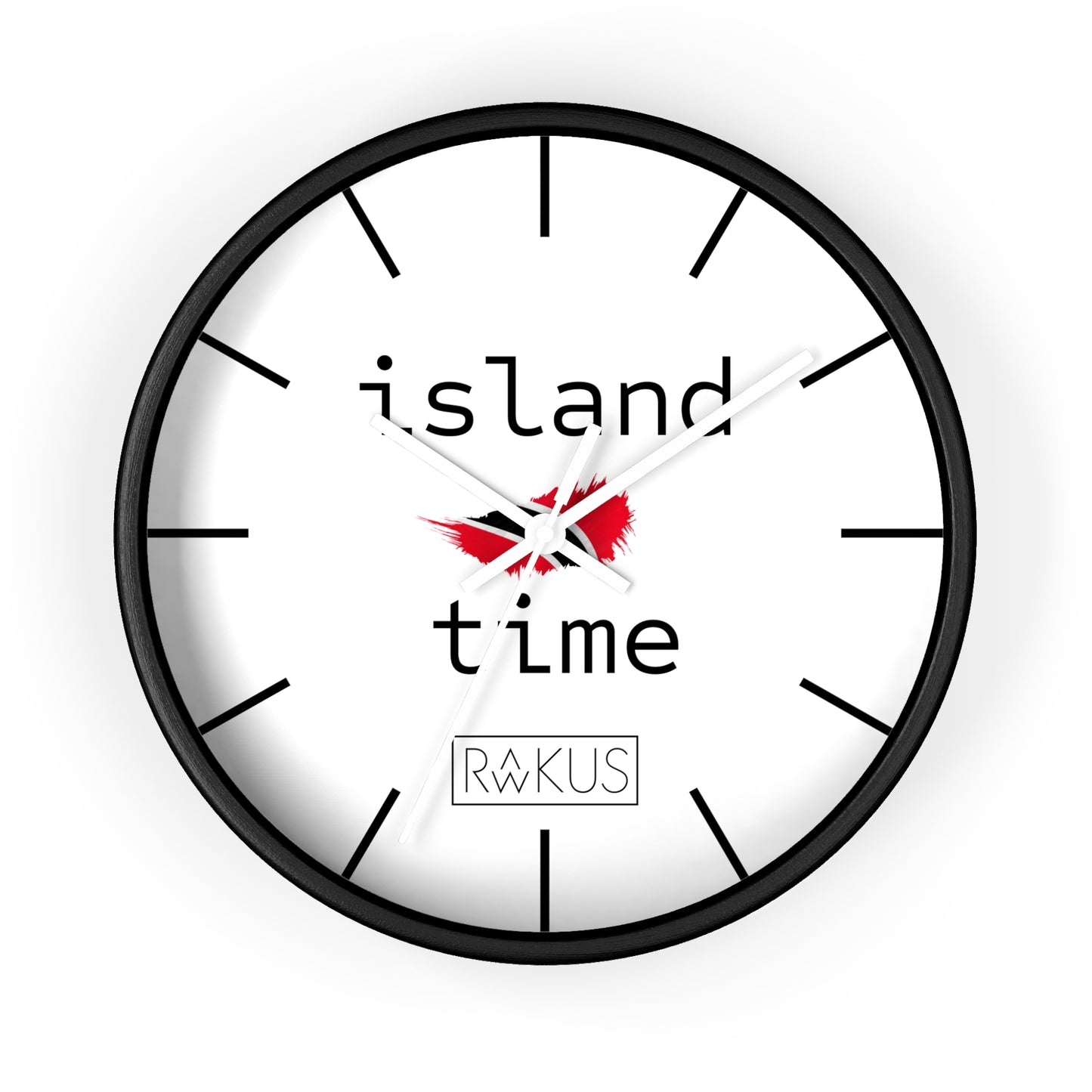 Island Time Wall Clock - Trini 2 d Bone