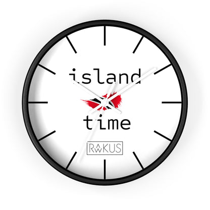Island Time Wall Clock - Trini 2 d Bone