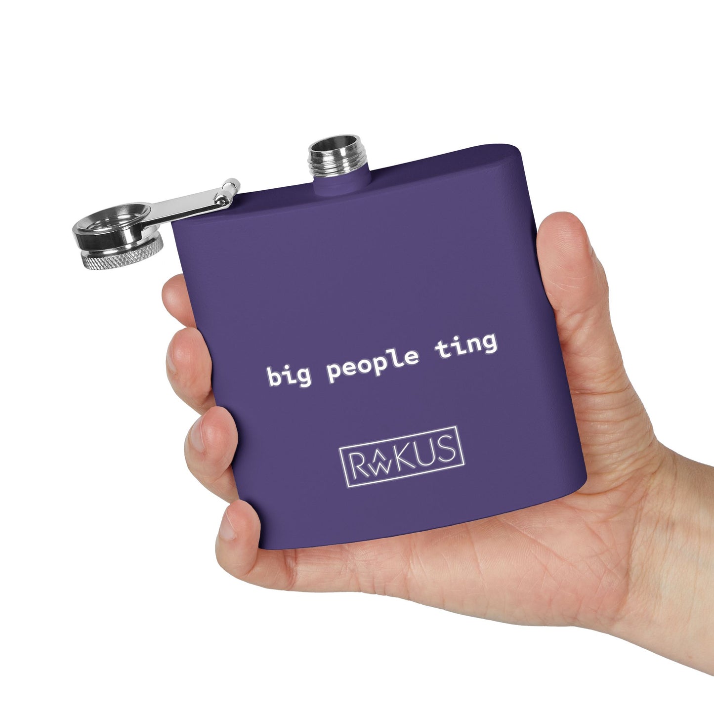 Big People Stainless Steel Flask, 6oz