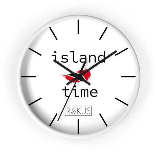 Island Time Wall Clock - Trini 2 d Bone