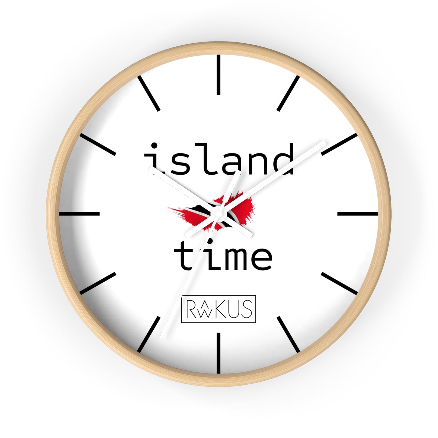 Island Time Wall Clock - Trini 2 d Bone