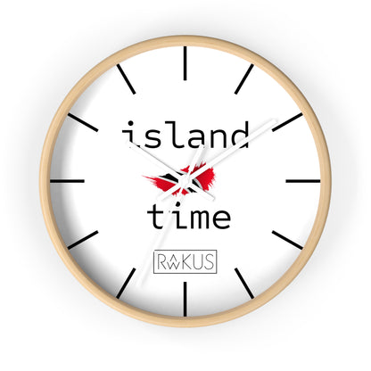 Island Time Wall Clock - Trini 2 d Bone
