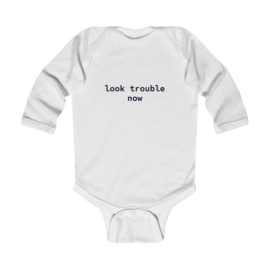 Look Trouble Long Sleeve Bodysuit