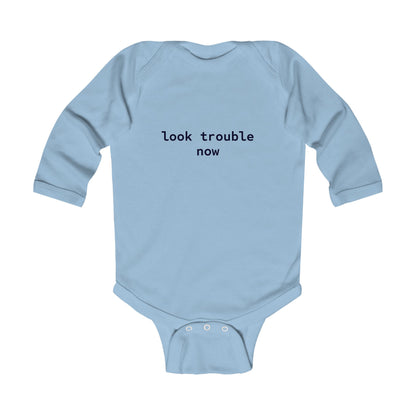 Look Trouble Long Sleeve Bodysuit