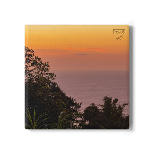 Paramin Sunset Ceramic Coaster